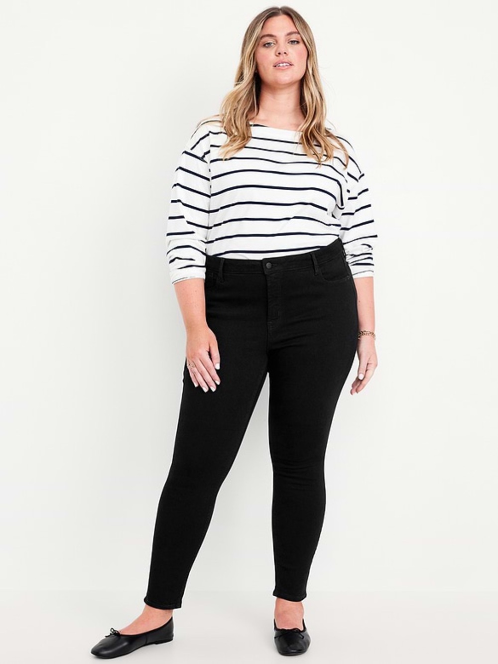 EUC Old Navy High-Waisted Rockstar Super-Skinny Jeans, size 1, black